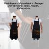 MyVorrei Black Men's Kitchen Apron, Personalized with Name or Saying view 4
