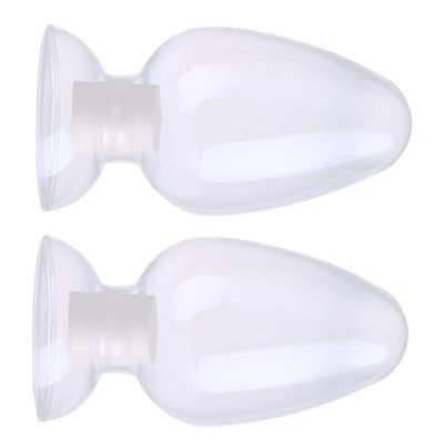 2-Piece Conical Clear Glass Laboratory Flask Set, Heart-Shaped, for Samples