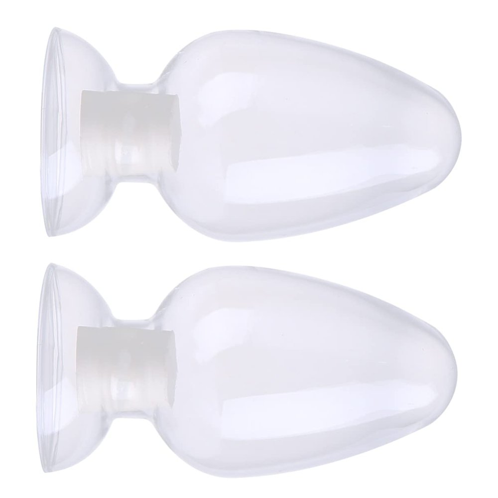 2-Piece Conical Clear Glass Laboratory Flask Set, Heart-Shaped, for Samples
