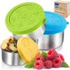 Everusely Microwave-Safe Stainless Steel Snack Boxes, 3-Pack, Summer view 1