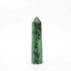 BOMDOG 1-Piece 85–90 mm Natural Epidote Point, Polished Ruby Gemstone Obelisk Crystal Decoration, Beautiful Crystal Xiaguolings view 1