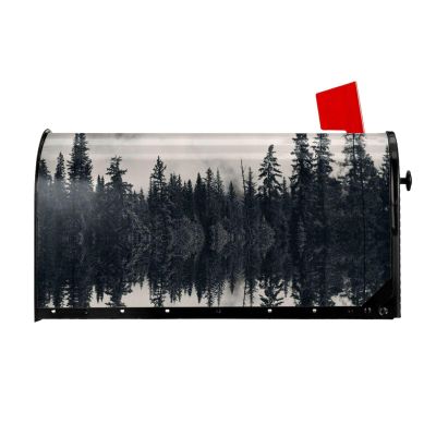 Magnetic Mailbox Cover, Canadian Smokey Mountain Cliff, Standard Size, 21 x 18 in