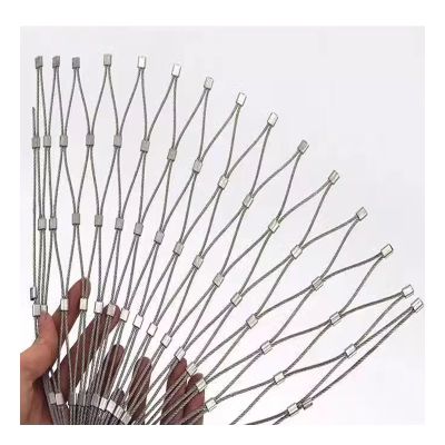 SHUDONGDEN 304 Stainless Steel Rope Netting, Flexible Safety Mesh for Balconies, Pet Fences and Outdoor Use, H1 x L2 m / H3.28 x L6.56 ft