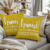 ggaimwf 60 x 60 cm Home Sweet Home Yellow Decorative Pillow Covers, 2-Pack view 2