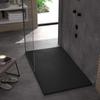 VBChome Shower Tray 100 x 80 x 2.5 cm, Black Stone Texture, Extra-Flat, SMC Composite view 3