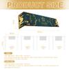 Multicolor Ramadan Table Runner, Green, with Gold Stars, Moon, Lanterns & Mosque Design view 2