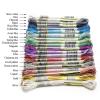 Embroidery Thread, 6-Piece Set, Cobalt Blue, Light-Effect High-Gloss Metallic Thread, 8 m, 6 Strands view 3