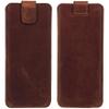 Suncase Genuine Leather Pouch for Xiaomi Redmi Note 13 5G, Slim Edition, Pull-Tab & Magnetic Closure, Antique Coffee view 3