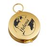polar-effekt Gold Metal Compass with Engraving – Portable Hiking Compass for Outdoor Enthusiasts view 3