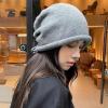 Georcep Pop Style Show Face Smaller Stacked Hat (One Size, A-Black) view 2