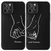 Cavka Black Matching Phone Case for iPhone 15 Pro, Pinky Promise Design for Couples view 1