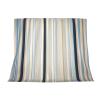 Fleece Throw Blanket, Soft and Warm, Blue-Beige Stripes, 60 x 50 cm view 3