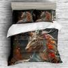 REALIN Bedding Wild Unicorn Duvet Cover Set, 4-Piece, Single 140 x 210 cm view 2