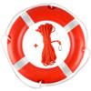 71.1 cm Boat Safety Throw Ring with 15.2 m Rescue Rope, Orange view 1