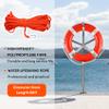 71.1 cm Boat Safety Throw Ring with 15.2 m Rescue Rope, Orange view 3