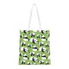 AvImYa Leopard and Gecko Print Canvas Tote Bag, Reusable, Large Capacity, Green Background Panda, One Size view 1