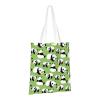AvImYa Leopard and Gecko Print Canvas Tote Bag, Reusable, Large Capacity, Green Background Panda, One Size view 2