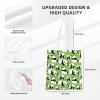 AvImYa Leopard and Gecko Print Canvas Tote Bag, Reusable, Large Capacity, Green Background Panda, One Size view 4