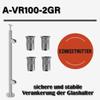 Sellon24 V2A Stainless Steel Right End Railing Post, 1000 mm, for 10.76 mm Glass view 3