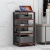 JIAHESHYP 4-Piece AV Media Stand, Corner TV Stand, 5-Tier Audio Rack with Adjustable Shelves, Color B view 1