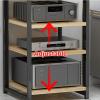 JIAHESHYP 4-Piece AV Media Stand, Corner TV Stand, 5-Tier Audio Rack with Adjustable Shelves, Color B view 4