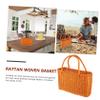 BESPORTBLE 1-Piece Decorative Plastic Shopping Basket, Natural-Style Hand Basket for Fruit and Flowers view 2