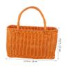 BESPORTBLE 1-Piece Decorative Plastic Shopping Basket, Natural-Style Hand Basket for Fruit and Flowers view 3