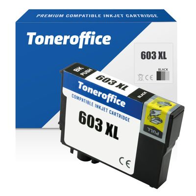 603 XL Black Ink Cartridge Compatible with Epson 603 XL (C13T03A14010), Approx. 800 Pages