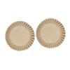 LIFKOME Round Placemats, Set of 2, Jute, Khaki, Heat-Resistant view 1