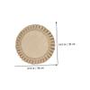 LIFKOME Round Placemats, Set of 2, Jute, Khaki, Heat-Resistant view 3