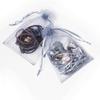 Whakano 20-Pack Organza Drawstring Bags, Light Gray, 10 x 12 cm view 2