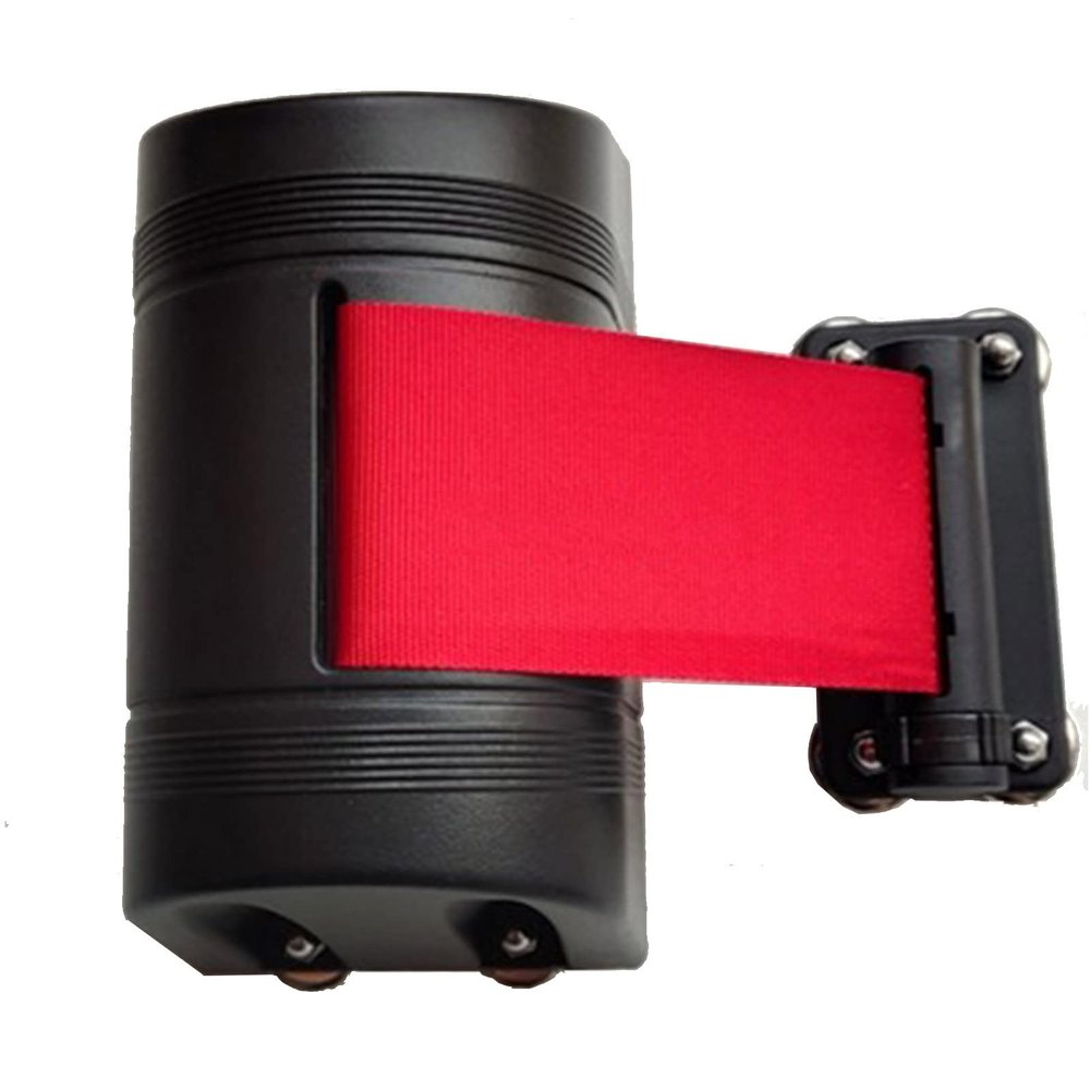 Retractable Queue Barrier Belt with Magnetic Wall Mount, 2/3/5/10 m