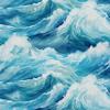 HEKO PANELS Waterproof Oxford Fabric, Waves, 1 Meter, 155 x 100 cm view 1