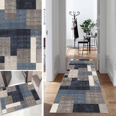 Mogetal Geometric Colorful Runner Rug for Hallway, Kitchen or Bedroom, Non-Slip Washable, 70 x 180 cm