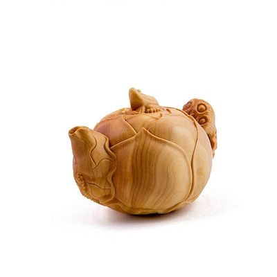 QQYDZSW Boxwood Buddha Statue for Garden Decor