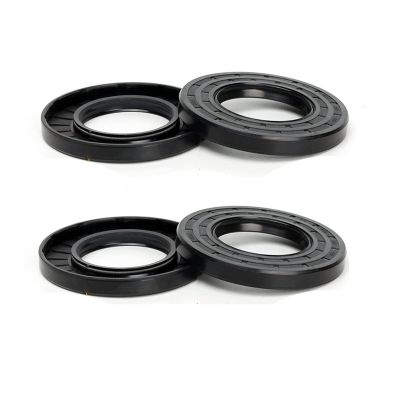 4-Piece NBR TC Double-Lip Oil Seal Set with Spring, 21 × 32 × 8 mm