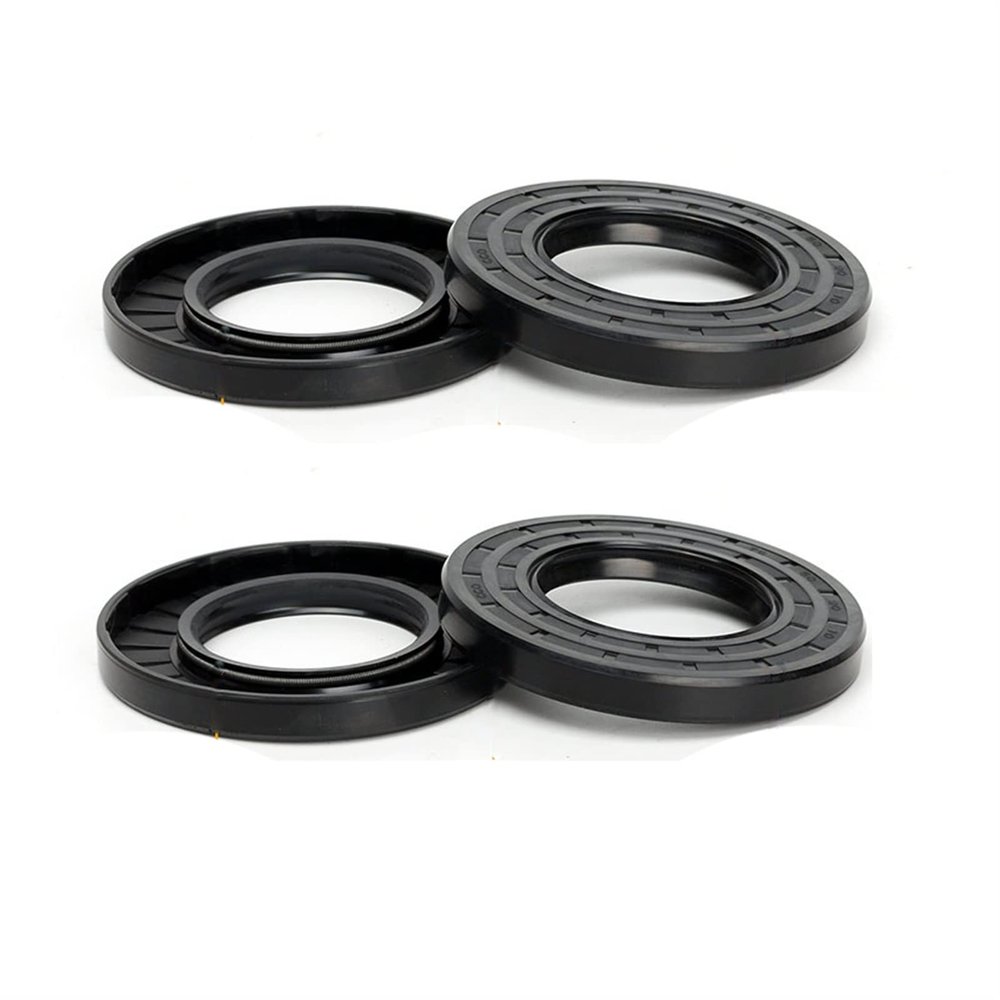 4-Piece NBR TC Double-Lip Oil Seal Set with Spring, 21 × 32 × 8 mm