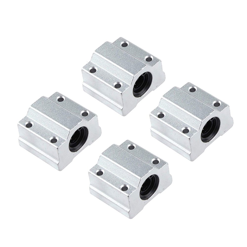 4-Piece Linear Motion Bearing Blocks, Models SCS8UU-SCS25UU, 8-25 mm Length, Mainly for CNC Parts, 3D Printer Parts, and Precision Machine Tools (Size: SCS8UU)