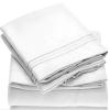 NISMIA Warm, Easy-Care 100% Cotton 4-Piece Sheet Set, Blue Purple, King view 4