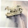 Angoily Resin Dinosaur Skull Figurine, 1 pc, Beige view 3