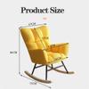 SOYDAN Upholstered Glider Rocking Chair with High Backrest, Accent Side Chair for Living Room or Bedroom, Bros, Gray-3 view 2