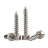 CHATROOM 50-Piece M4 M5 Nickel-Plated Carbon Steel Hex Socket Self-Tapping Screws (Color: 25 mm x 50 pcs, Size: M4) view 3
