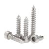 CHATROOM 50-Piece M4 M5 Nickel-Plated Carbon Steel Hex Socket Self-Tapping Screws (Color: 25 mm x 50 pcs, Size: M4) view 4