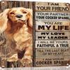 TopPacific 547 Metal Sign, Cocker Spaniel, Vintage Wall Art, “I Am Your Friend” view 1