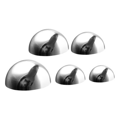 Stainless Steel Mirror Balls, 5-Piece Set, Silver, High-Gloss Polished, for Gardens