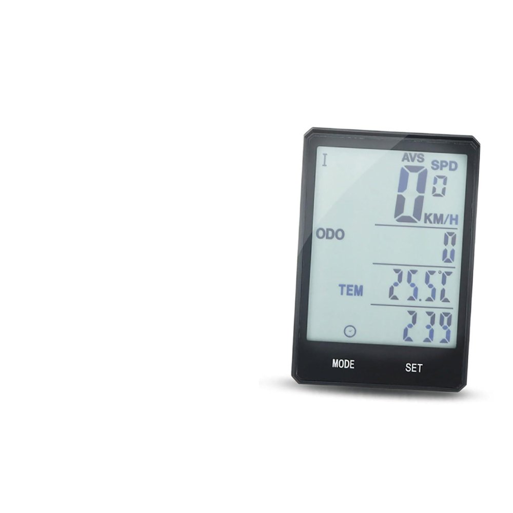 Bicycle Speedometer with Backlight, Wireless, Black