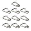 ArinkO 10-Pack Stainless Steel Spring Carabiner Hooks for Travel, Camping and Backpacking, Gray, M12 view 1