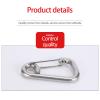 ArinkO 10-Pack Stainless Steel Spring Carabiner Hooks for Travel, Camping and Backpacking, Gray, M12 view 2
