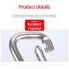 ArinkO 10-Pack Stainless Steel Spring Carabiner Hooks for Travel, Camping and Backpacking, Gray, M12 view 3