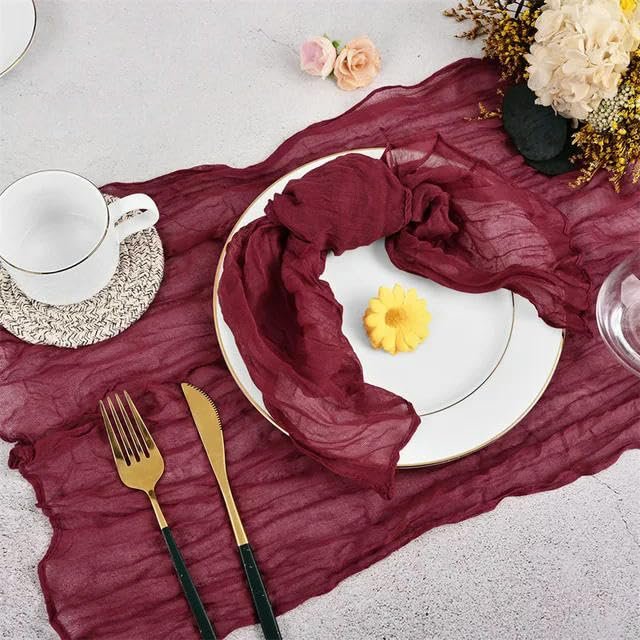ANEIDA 50 x 50 cm 36-Piece Rust-Red Gauze Napkin Set